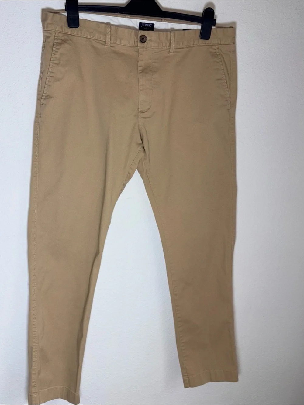 J. Crew Men's Slim Chinos in Khaki Tan 36 x 32 inches pants preppy